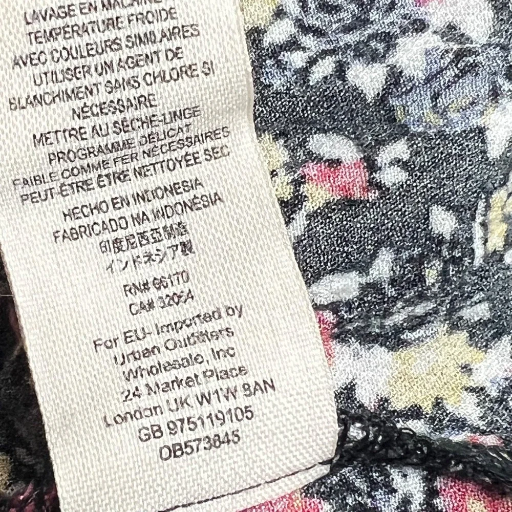 Free People Wildflower Fields Floral Tunic Blouse Womens Medium Boho